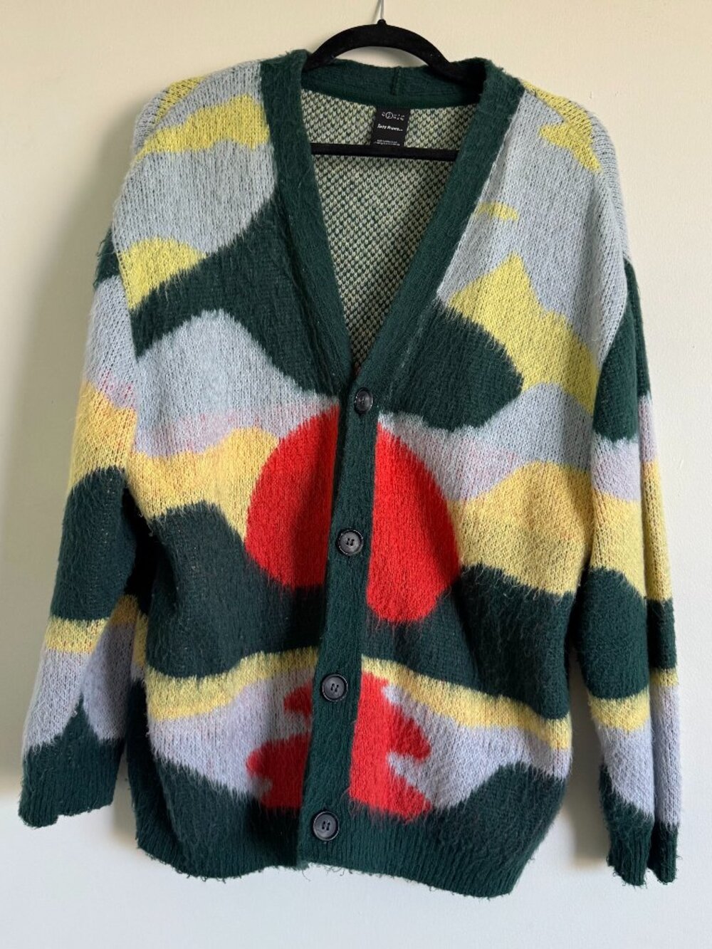 Iets Frans Urban Outfitters Abstract Landscape Cardigan Sz S